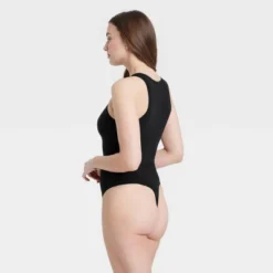 Women's Luxe Stretch High Neck Racer Thong Bodysuit - Auden™