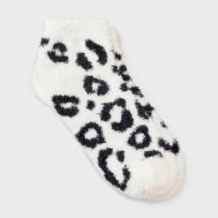 Women's Leopard Print Cozy Low Cut Socks - Auden™ 4-10 -Auden GUEST 0320fa52 f770 4f52 a83f bcc0538ef274