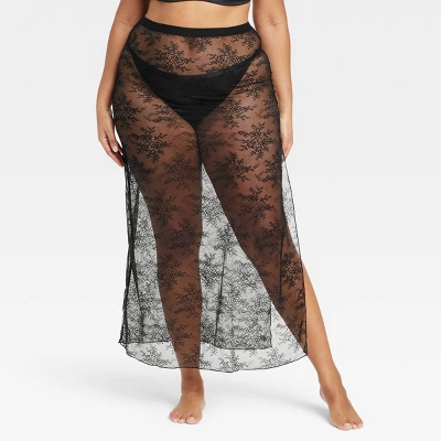 Women's Lace Unlined Lingerie Skirt - Auden™ Black 8 Women's Lace Unlined Lingerie Skirt - Auden™ Black - Image 8