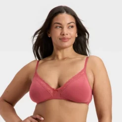 Women's Modal Blend Unlined Triangle Bralette With Lace - Auden™ -Auden GUEST 10422d2c cdbf 4c8b 849e a60a803c7924