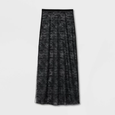 Women's Lace Unlined Lingerie Skirt - Auden™ Black 6 Women's Lace Unlined Lingerie Skirt - Auden™ Black - Image 6