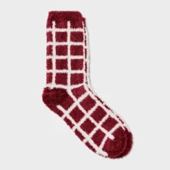 Women's Windowpane Plaid Cozy Crew Socks - Auden™ 4-10 -Auden GUEST 17617a86 9ab0 4ca2 8ec7 a06e6c8faefd