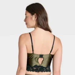 Women's Satin & Lace Lightly Lined Cami Bra - Auden™