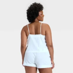 Women's Cotton Blend Tank Top And Shorts Pajama Set - Auden™ -Auden GUEST 27b323b2 89fd 475e 9b94 190fe1e14cb5
