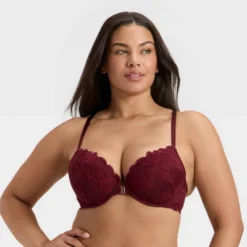Women's Lace Front-Close Push-Up Plunge Bra - Auden™ 7 Women's Lace Front-Close Push-Up Plunge Bra - Auden™ -Auden GUEST 39ac0a1f 71eb 47e1 ac05 fbc0aacb7bfc