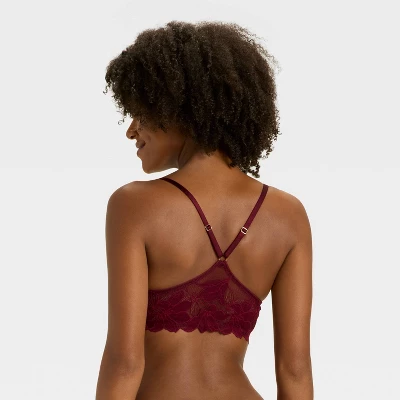 Women's Lace Front-Close Push-Up Plunge Bra - Auden™ 1 Women's Lace Front-Close Push-Up Plunge Bra - Auden™