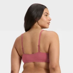 Women's Modal Blend Unlined Triangle Bralette With Lace - Auden™ -Auden GUEST 3cbb7fad 33fb 4598 a4f5 3da357031f68