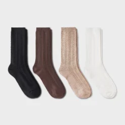 Women's Ultra Soft Everyday Cable 4pk Crew Socks - Auden™ 4-10 -Auden GUEST 3e6ab1ca 18c5 4b86 953e 77487d4dabe9