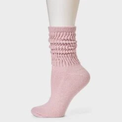 Women's Ultra Soft Ribbed Cushioned Slouch Crew Socks With Woven Label - Auden™ 4-10 -Auden GUEST 3f6911d8 d06b 4c49 b726 d20f6dc86ea8