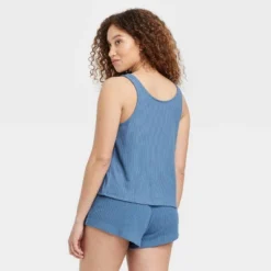 Women's Cozy Ribbed Pajama Tank Top - Auden™