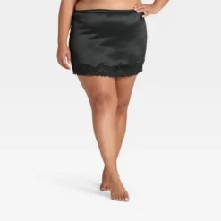 Women's Satin & Lace Lingerie Skirt - Auden™ -Auden GUEST 46ee2f95 1c9f 4e0f bf21 f54d017b9dc7