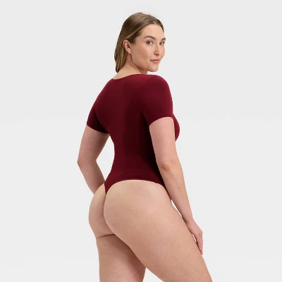 Women's Luxe Stretch Square Neck Thong Bodysuit - Auden™ 6 Women's Luxe Stretch Square Neck Thong Bodysuit - Auden™ - Image 6