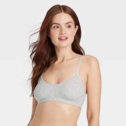 Women's Cotton Blend Scoop Ribbed Bralette - Auden™ -Auden GUEST 4afab03e 2599 4944 9a0c 86aed68922ed