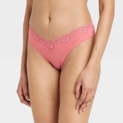 Women's Luxe Stretch Thong Underwear With Lace Waistband - Auden™ 5 Women's Luxe Stretch Thong Underwear With Lace Waistband - Auden™ - Image 5