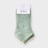 Women's Solid 2pk Cozy Low Cut Socks - Auden™ Green/Ivory One Size