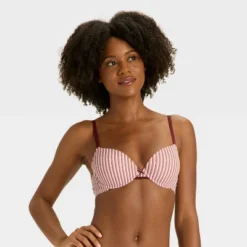 Women's Cotton Lightly Lined Demi Bra - Auden™ Berry Red -Auden GUEST 583b17ca 43e0 4447 ba1b d406a160a333