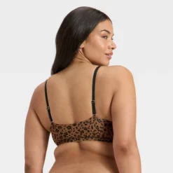 Women's Luxury Collection Luxe Stretch Unlined Triangle Bralette - Auden™ Leopard Print -Auden GUEST 5b6c5180 0216 498d aaab 23983a698141