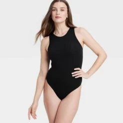Women's Luxe Stretch High Neck Racer Thong Bodysuit - Auden™ -Auden GUEST 5c979a04 25f7 482f 8a11 a69616267a04