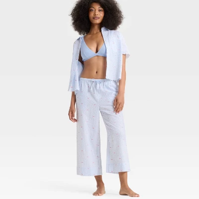 Women's Cropped Pajama Pants - Auden™ 2 Women's Cropped Pajama Pants - Auden™ - Image 2