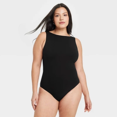 Women's Luxe Stretch Boat Neck Bikini Bodysuit - Auden™ 3 Women's Luxe Stretch Boat Neck Bikini Bodysuit - Auden™ - Image 3