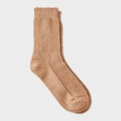 Women's Scalloped Edge Textured Ribbed Super Soft Crew Boot Socks - Auden™ 4-10 -Auden GUEST 78297051 3761 4fa4 8ad0 cfecdb15424b
