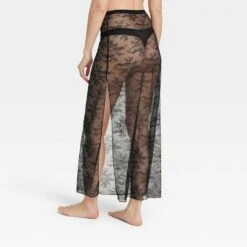 Women's Lace Unlined Lingerie Skirt - Auden™ Black