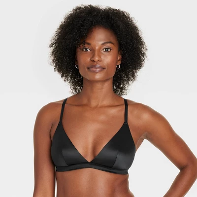 Women's Satin Unlined Triangle Bralette - Auden™ 5 Women's Satin Unlined Triangle Bralette - Auden™ - Image 5