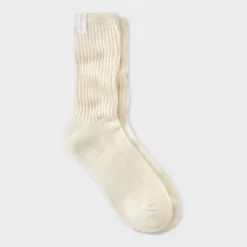 Women's Ultra Soft Ribbed Cushioned Slouch Crew Socks With Woven Label - Auden™ 4-10 -Auden GUEST 85d81f53 f50c 4bcd ae31 ffc1cd8ec1ab