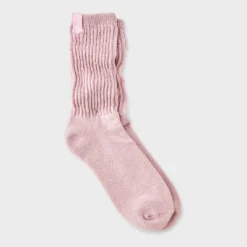 Women's Ultra Soft Ribbed Cushioned Slouch Crew Socks With Woven Label - Auden™ 4-10 -Auden GUEST 9106cc8c 4078 46c8 9c11 23b065625f36