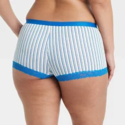 Women's Cotton Blend Boy Shorts Underwear With Lace - Auden™ -Auden GUEST 9570f5a1 f1e1 4783 838e 750b20a6fe3b