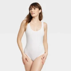 Women's Cotton Stretch Tank Bodysuit - Auden™ -Auden GUEST a8b394ea ba36 44bc be98 f02cec47cb6a