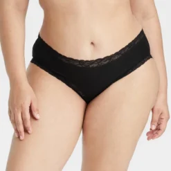 Women's Cotton Blend Hipster Underwear With Lace - Auden™ -Auden GUEST ac52fd8c a307 4e24 9232 3a8319d43dac