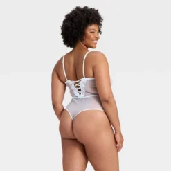 Women's Crochet Lace V-Wire Lingerie Bodysuit - Auden™ White -Auden GUEST ac819007 ae4e 48c5 911f 006c6b793700