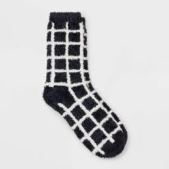 Women's Windowpane Plaid Cozy Crew Socks - Auden™ 4-10 -Auden GUEST acfd3d02 7073 4e32 9709 13e0406e0e27