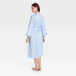 Women's Luxury Collection Shadow Striped Long Satin Robe - Auden™