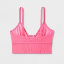 Women's Mesh Longline Bralette - Auden™ Pink