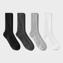 Women's Ultra Soft Everyday Rib-Knit 4pk Crew Socks - Auden™ 4-10 -Auden GUEST b935c881 25b9 4752 91fb 2d2e46983a77