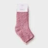 Women's Marled 2pk Cozy Ankle Socks - Auden™ Pink/Peach One Size