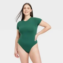 Women's 4-Way Stretch Short Sleeve Bodysuit - Auden™ Green -Auden GUEST ca6ce117 07f6 49df bf2c 7fde0ec22a55