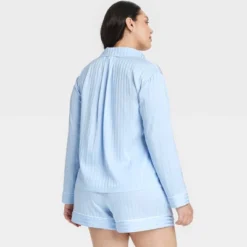 Women's Luxury Collection Shadow Striped Satin Notch Collar Top And Shorts Pajama Set - Auden™ -Auden GUEST cc8022aa b584 4bec bb6d 91f140d0a4a2