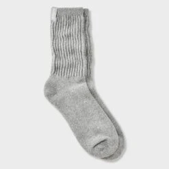 Women's Ultra Soft Ribbed Cushioned Slouch Crew Socks With Woven Label - Auden™ 4-10 -Auden GUEST cf597db3 d0a8 4cc1 964b daee3ed4c8a4