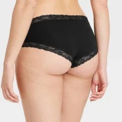 Women's Cotton Blend Hipster Underwear With Lace - Auden™
