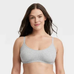 Women's Cotton Blend Scoop Ribbed Bralette - Auden™ -Auden GUEST f25e0d1a 1835 4ec2 bc4a d12287d3db28