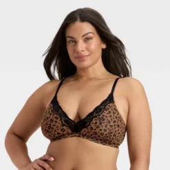 Women's Luxury Collection Luxe Stretch Unlined Triangle Bralette - Auden™ Leopard Print -Auden GUEST f60d556f 0641 4c58 b155 1b8e5bfa3ee5