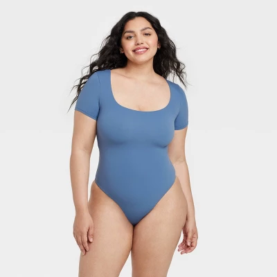 Women's Luxe Stretch Square Neck Thong Bodysuit - Auden™ 3 Women's Luxe Stretch Square Neck Thong Bodysuit - Auden™ - Image 3