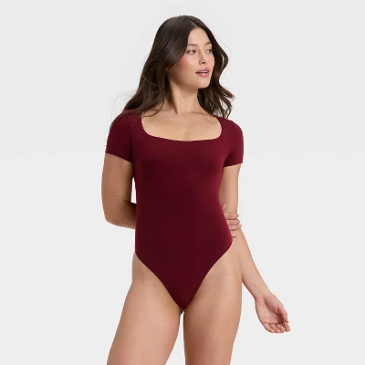 Women's Luxe Stretch Square Neck Thong Bodysuit - Auden™ 7 Women's Luxe Stretch Square Neck Thong Bodysuit - Auden™ - Image 7