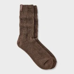 Women's Ultra Soft Ribbed Cushioned Slouch Crew Socks With Woven Label - Auden™ 4-10 -Auden GUEST fddeb975 53e3 4edc beef 3904d1746c12