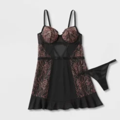 Women's Mesh And Lace Babydoll - Auden™ Black -Auden GUEST fe2dd7d6 55c8 46f8 8f20 130e95190173